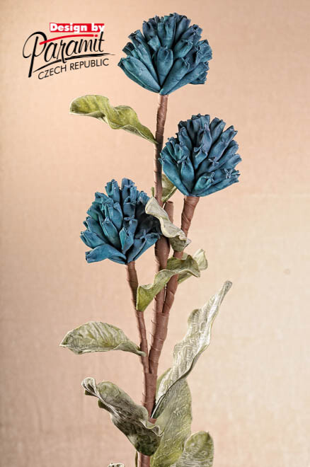 Dekorativní květina 3-140 modrá