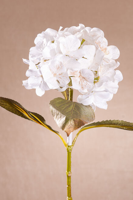 Hortenzie bílá se třpytkami 64 cm