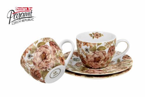 Pastel flowers white espresso šapo 90 ml set 2 ks